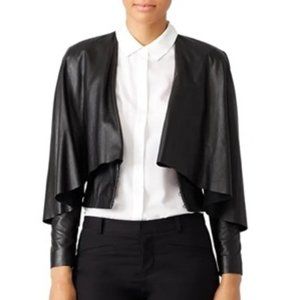 Asilio Black Leather Cape Jacket Size S US 4
